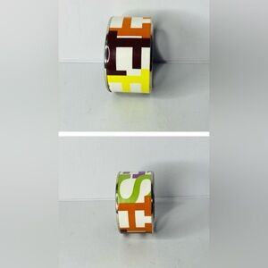 Hermès Vintage Capitales Extra Wide Bangle with Cert of Authenticity, Box & More